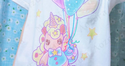 空飛ぶユニコッフィー白Tシャツ